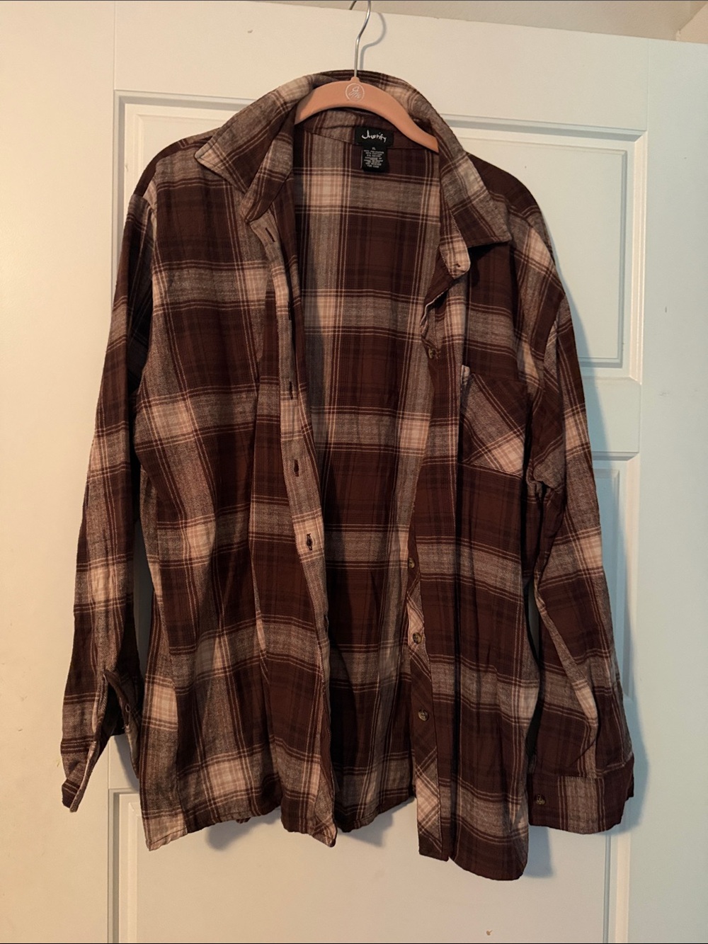 Justify Brown Plaid Button-Up Shirt